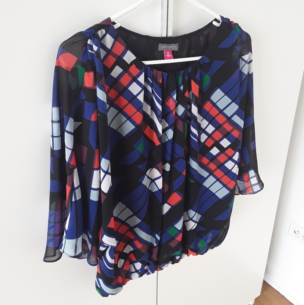 Vince Camuto flutter sleeve blouse